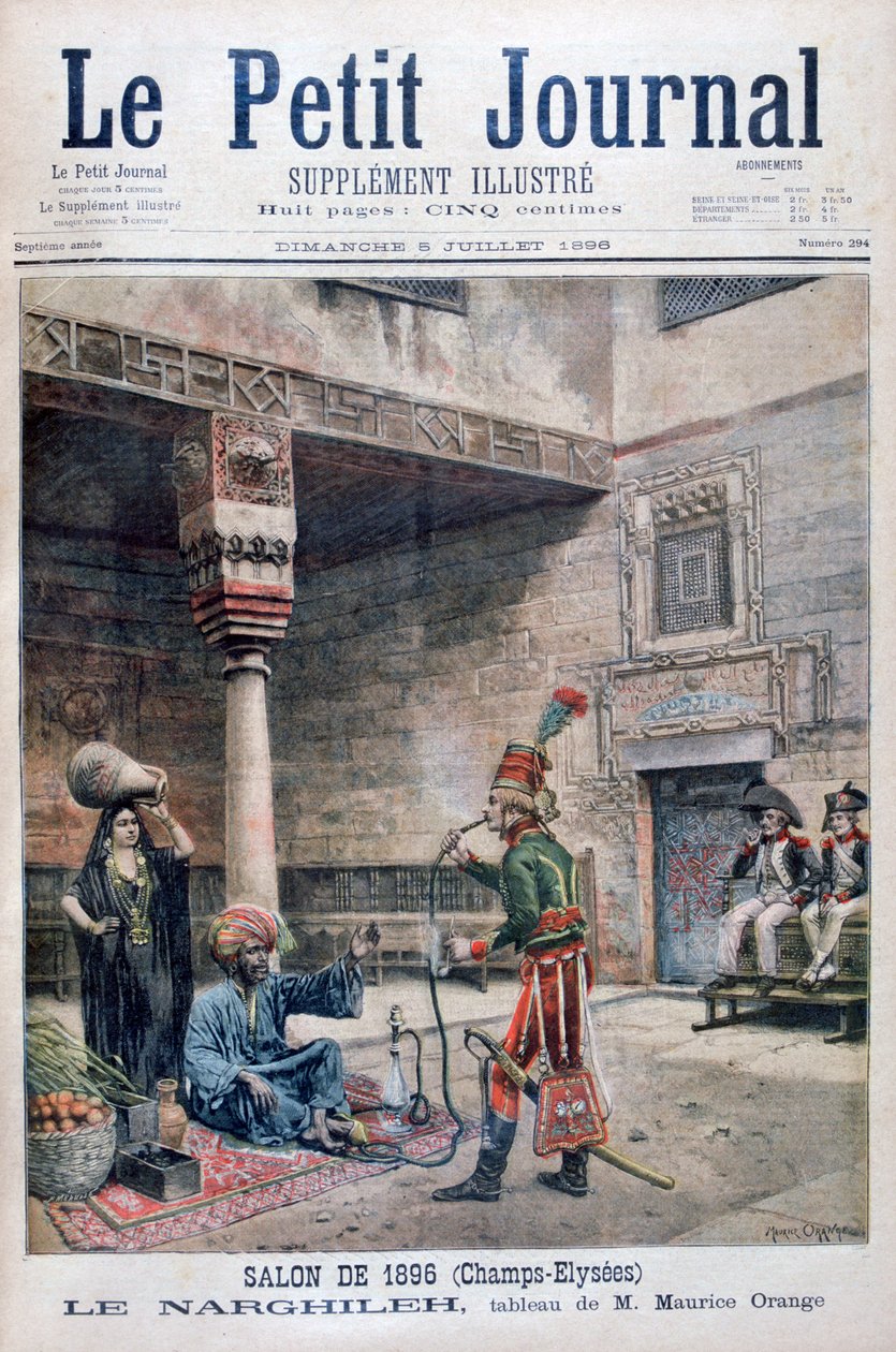"The Narguileh", Egypti, 1896 tekijältä Maurice Orange