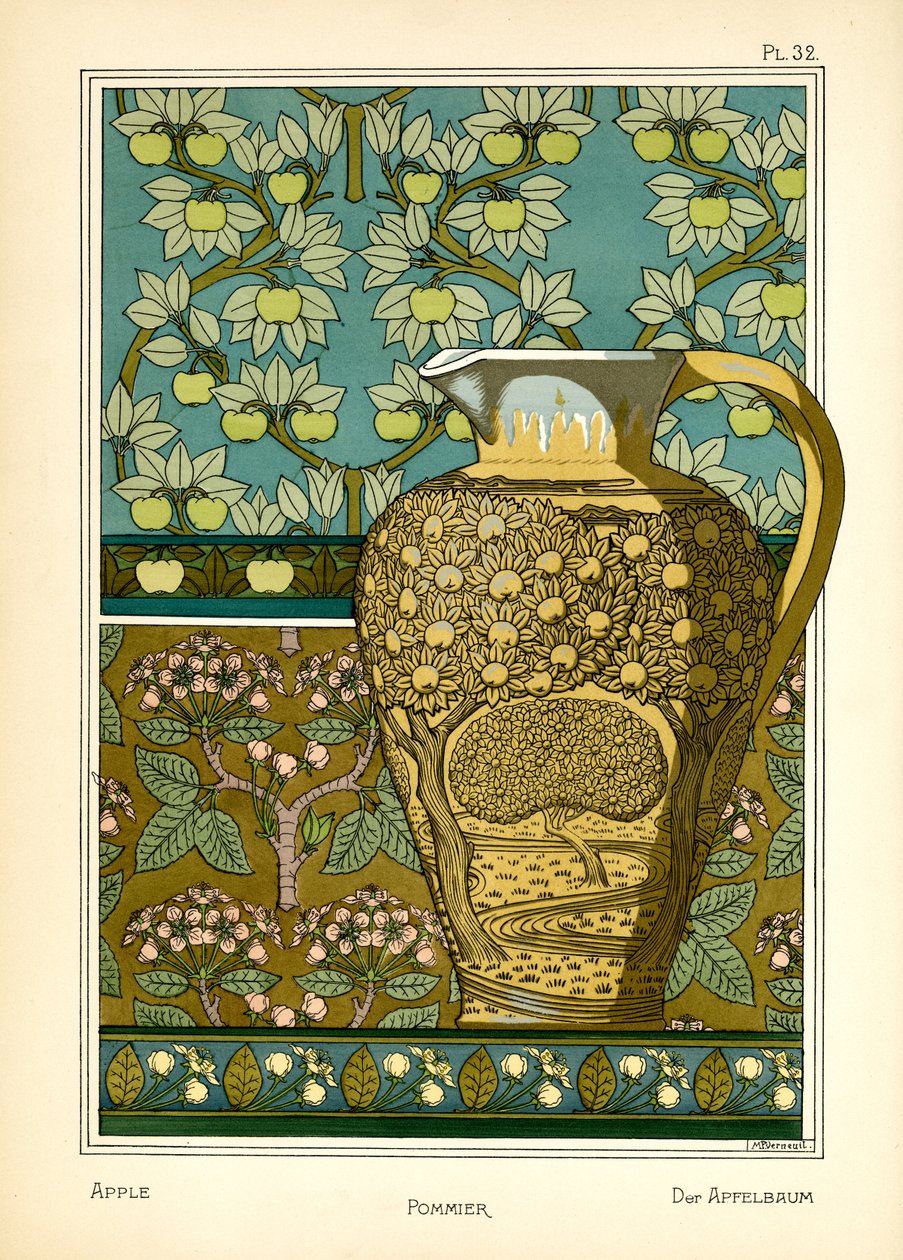 Omenapuu (väri litho) tekijältä Maurice Pillard Verneuil