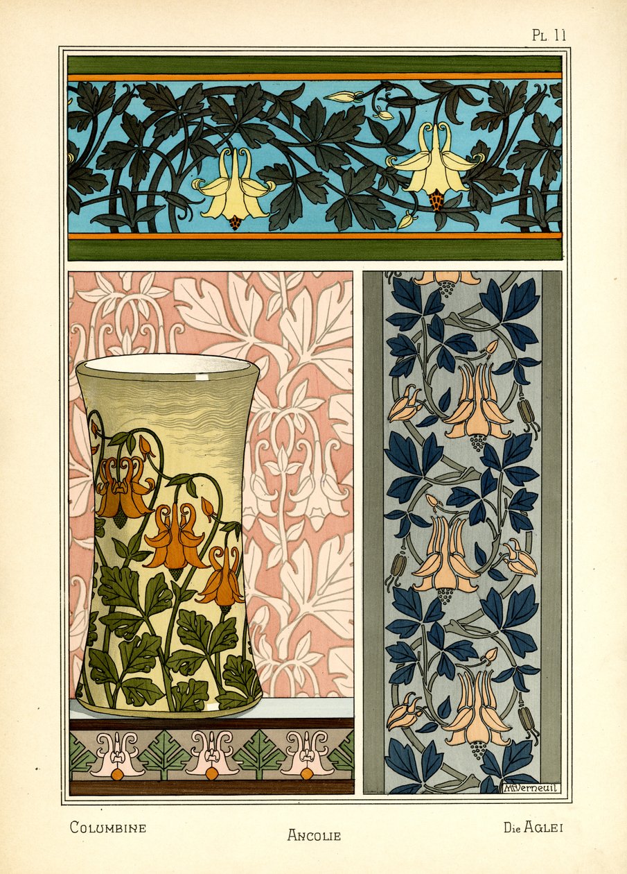 Columbine (väri litho) tekijältä Maurice Pillard Verneuil