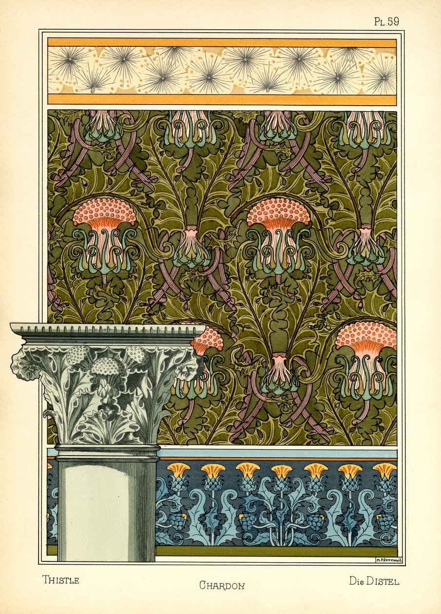 Thistle (väri litho) tekijältä Maurice Pillard Verneuil