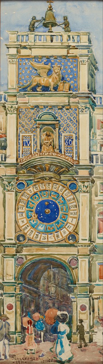 Uhrturm, Markusplatz, Venedig tekijältä Maurice Prendergast