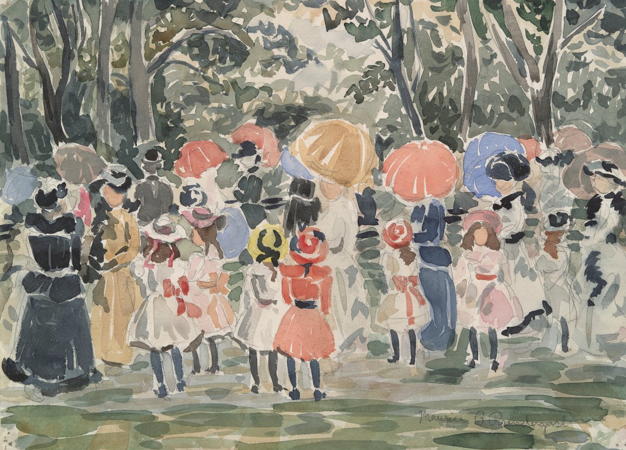 Puistossa tekijältä Maurice Brazil Prendergast