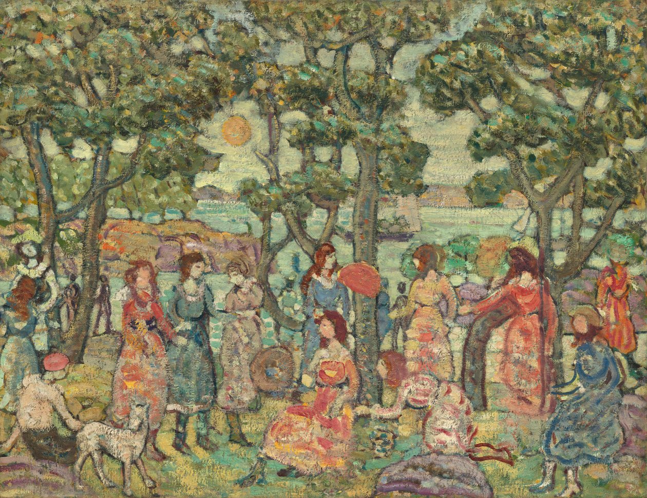Maisema hahmoilla tekijältä Maurice Brazil Prendergast