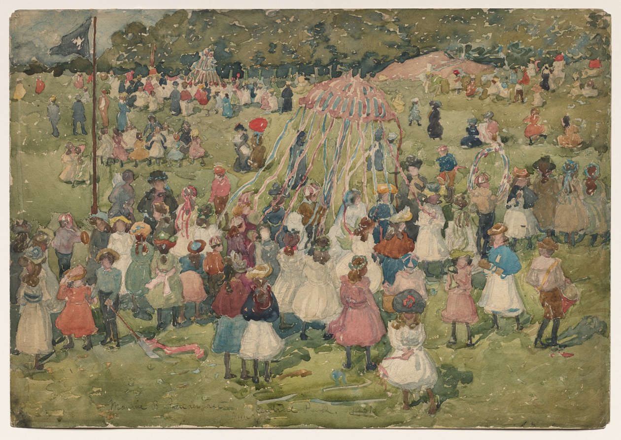 Vappu, Keskuspuisto tekijältä Maurice Brazil Prendergast