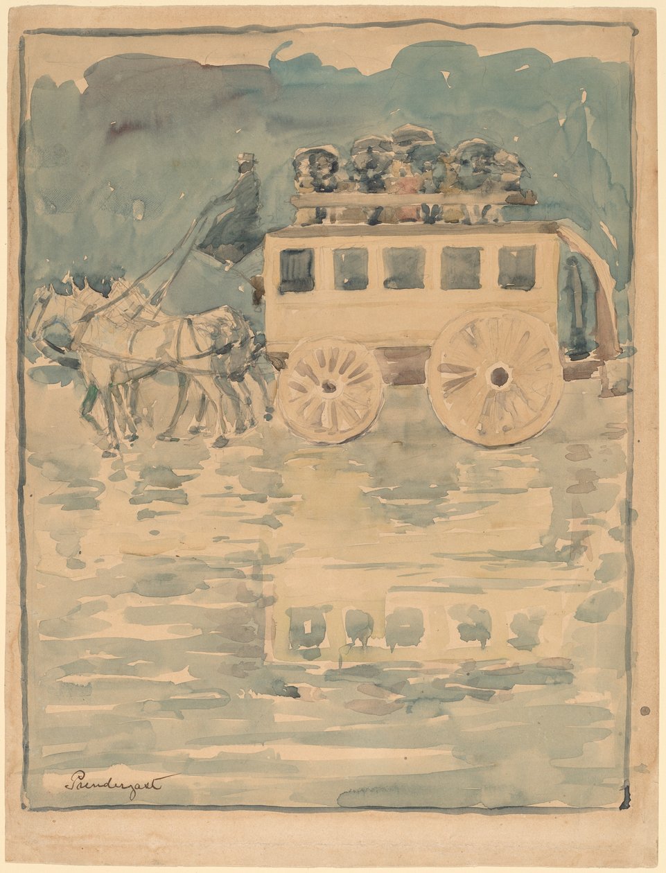 Pariisin Omnibus tekijältä Maurice Brazil Prendergast