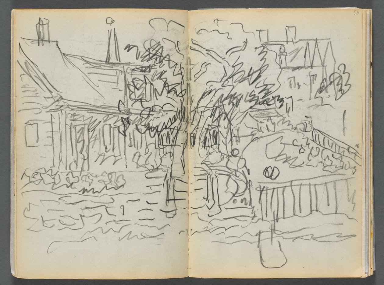 Luonnoslehti- The Granite Shore Hotel, Rockport, sivu 052  53: Talot ja puutarhat. tekijältä Maurice Prendergast