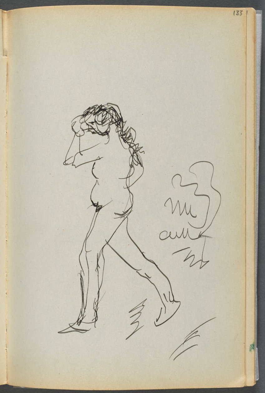 Luonnoskirja - Granite Shore Hotel, Rockport, sivu 133: Nude Walking tekijältä Maurice Prendergast