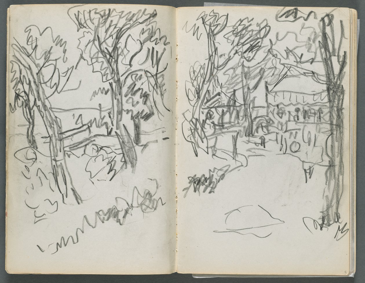 Luonnoslehti, The Dells, N° 127, sivu 004 5: Maisema. tekijältä Maurice Prendergast