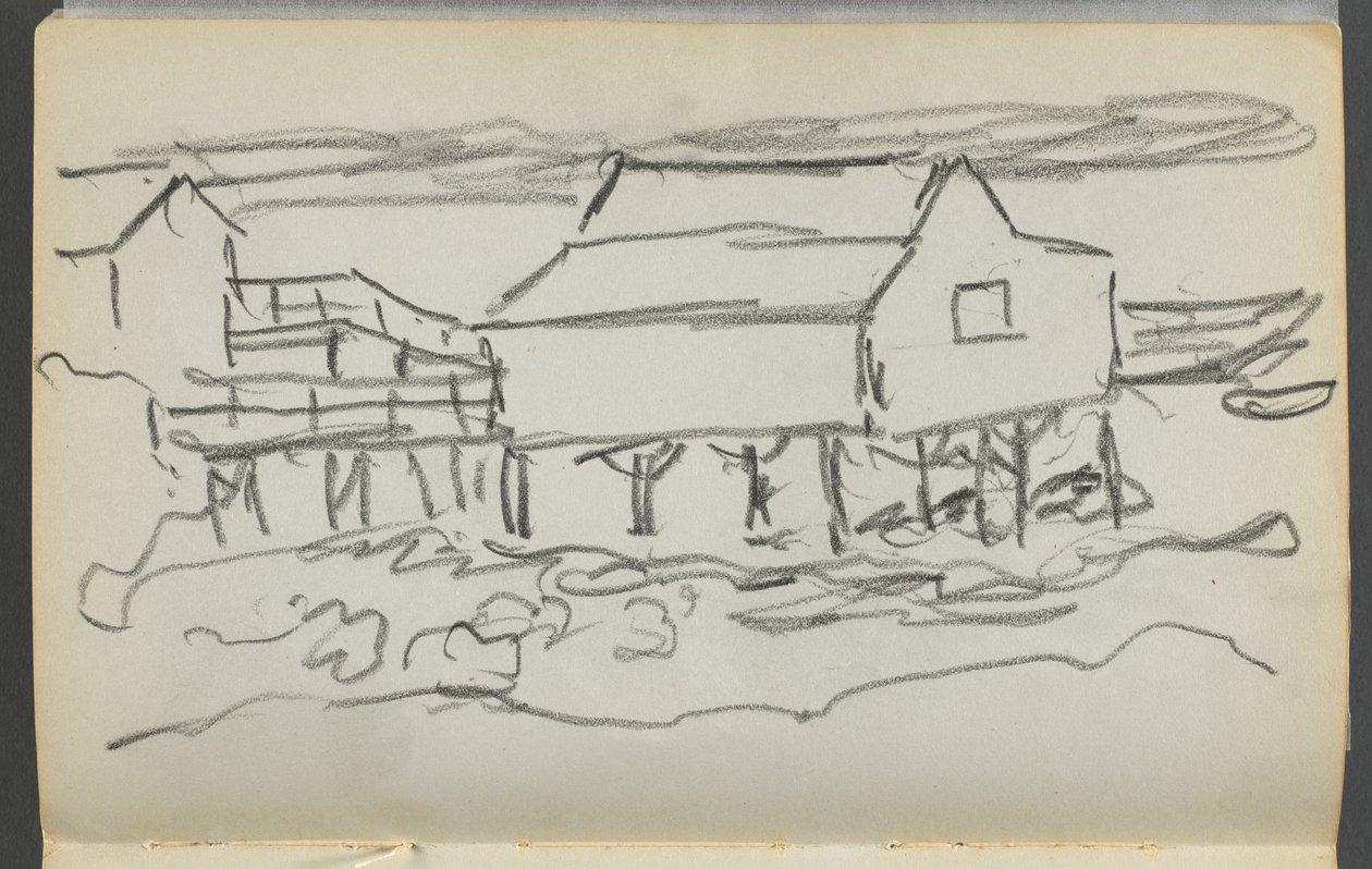 Luonnoslehti, The Dells, nro 127, sivu 014: House on a Dock tekijältä Maurice Prendergast