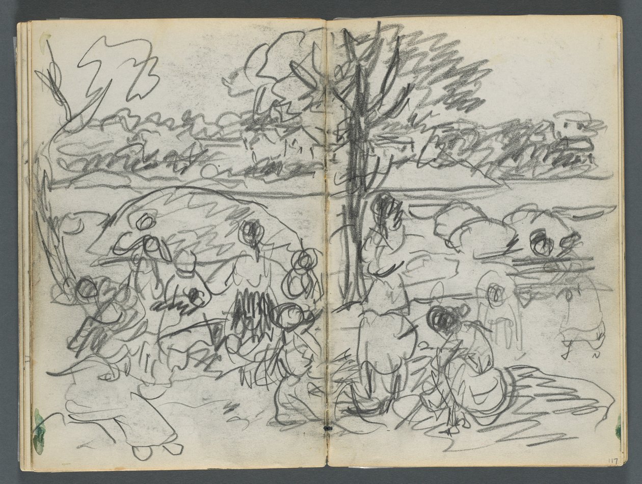 Luonnoslehti, The Dells, nro 127, sivu 116 ja 117: Hahmo maisemassa tekijältä Maurice Prendergast