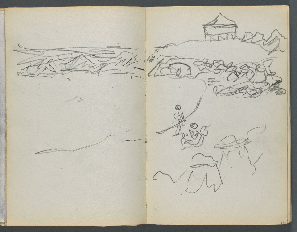 Luonnoslehti, The Dells, nro 127, sivu 130  131: Rannikkonäkymä. tekijältä Maurice Prendergast