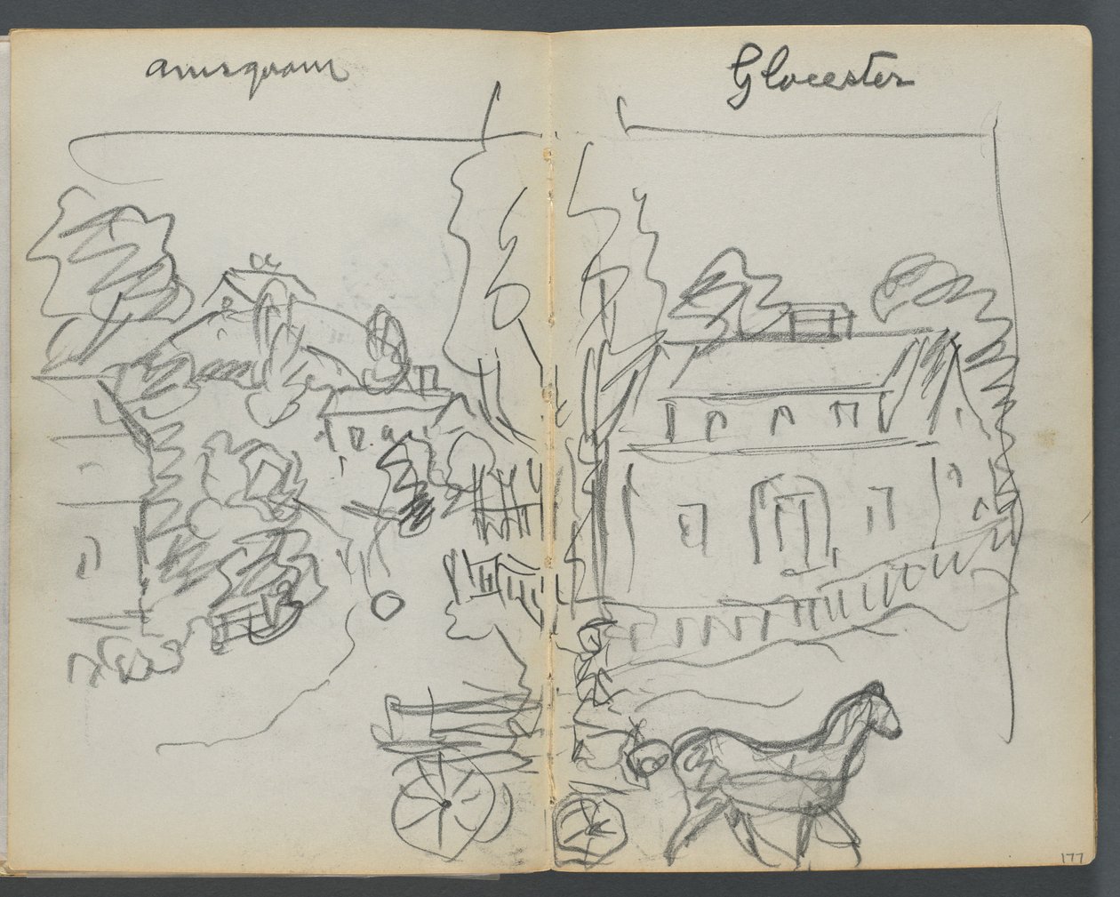Luonnoslehti, The Dells, nro 127, sivu 176 ja 177: "Annisquam - Glocester" tekijältä Maurice Prendergast