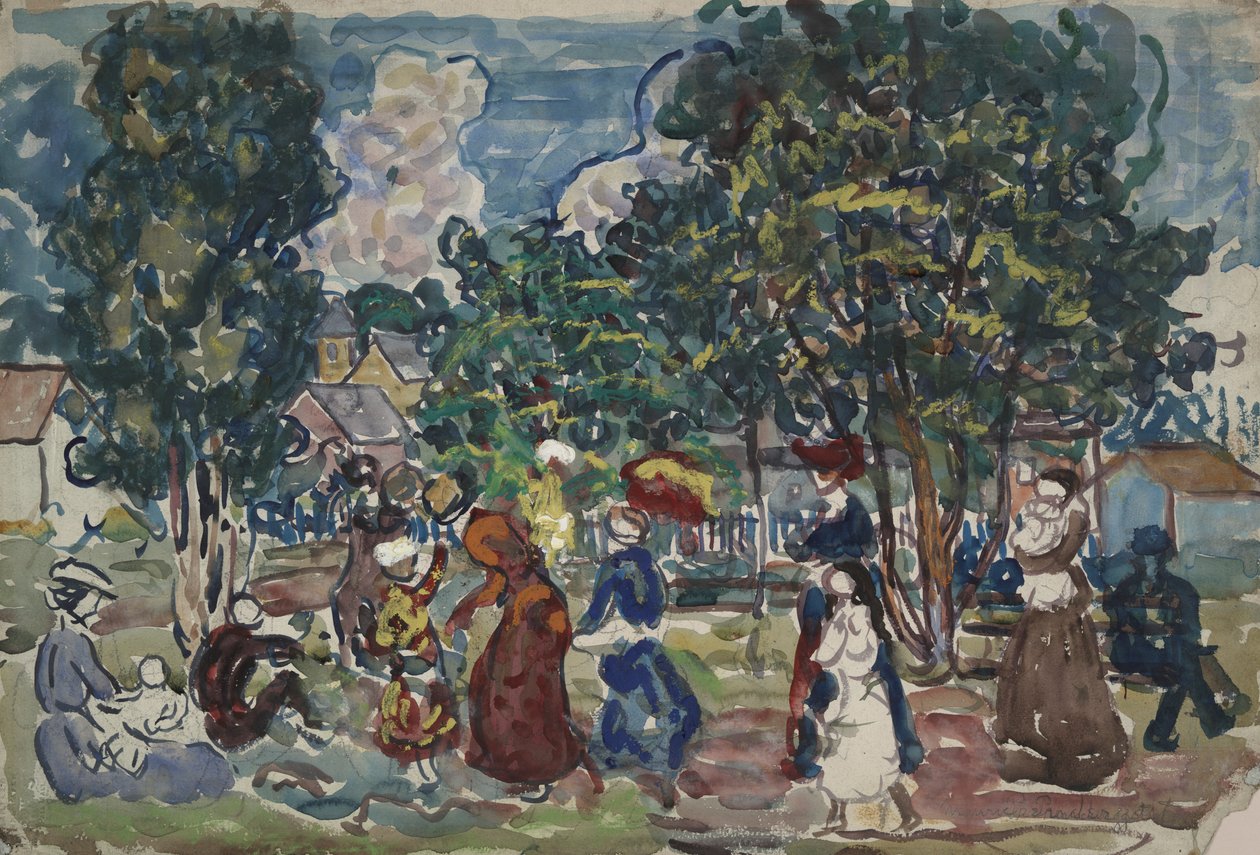 Sunnuntai Promenade tekijältä Maurice Brazil Prendergast
