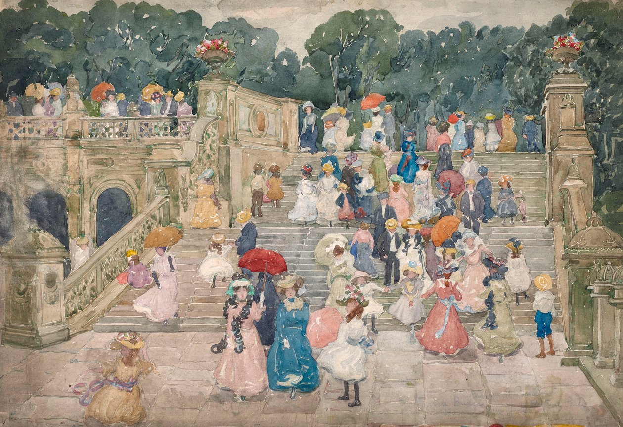 Terrace Bridge, Central Park tekijältä Maurice Prendergast