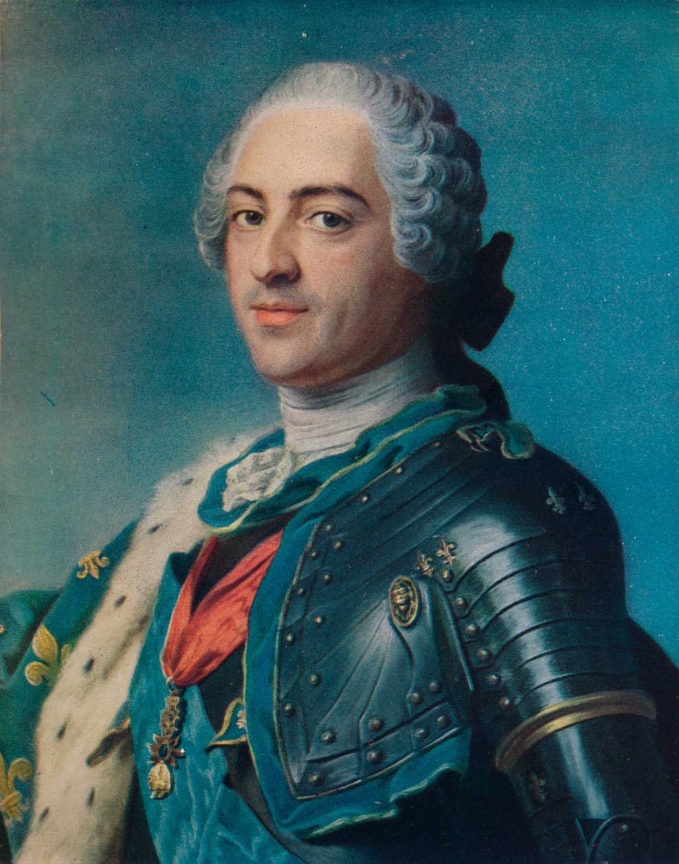 Ludvig XV, 1748 tekijältä Maurice Quentin de La Tour