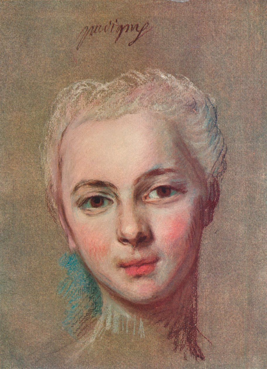 Mademoiselle Puvigny, c1749 tekijältä Maurice Quentin de La Tour