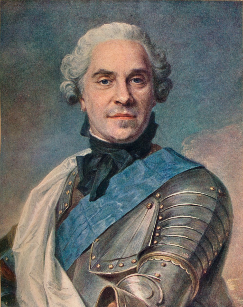 Saksin marsalkka, n. 1748 tekijältä Maurice Quentin de La Tour