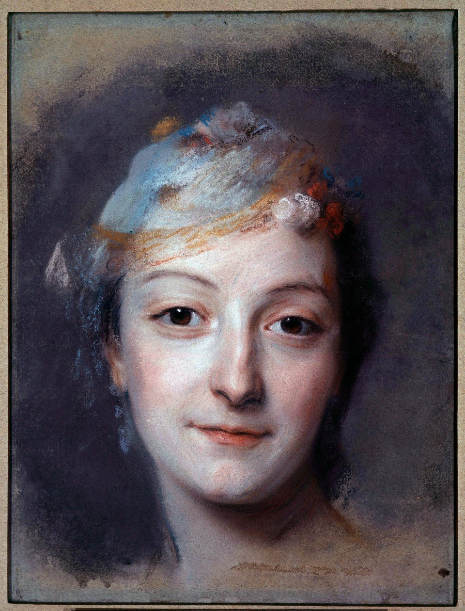Mademoiselle Marie Felin (1713-1794) muotokuva Maurice Quentin Delatourin pastellimaalaus Quentin De La Tourissa tai Quentin De Latourissa (1704-1788) 1757 su. 0,32 x 0,24 m Saint Quentin, Lecuyer-museo tekijältä Maurice Quentin de La Tour