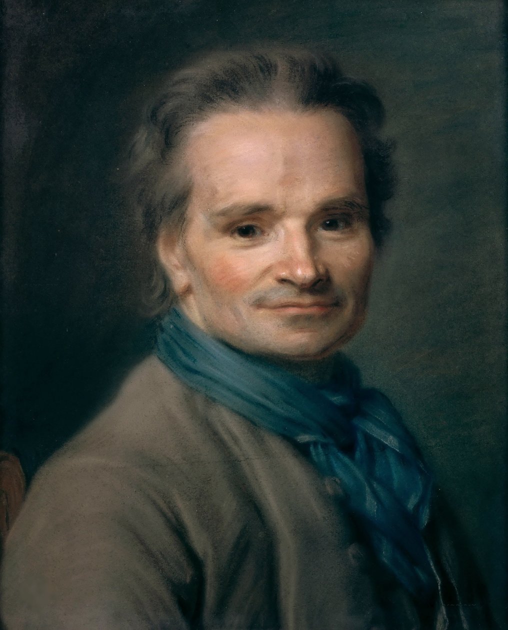 Kuvanveistäjä Jean-Baptiste Lemoynen muotokuva 1704-1778, 1763. tekijältä Maurice Quentin de La Tour