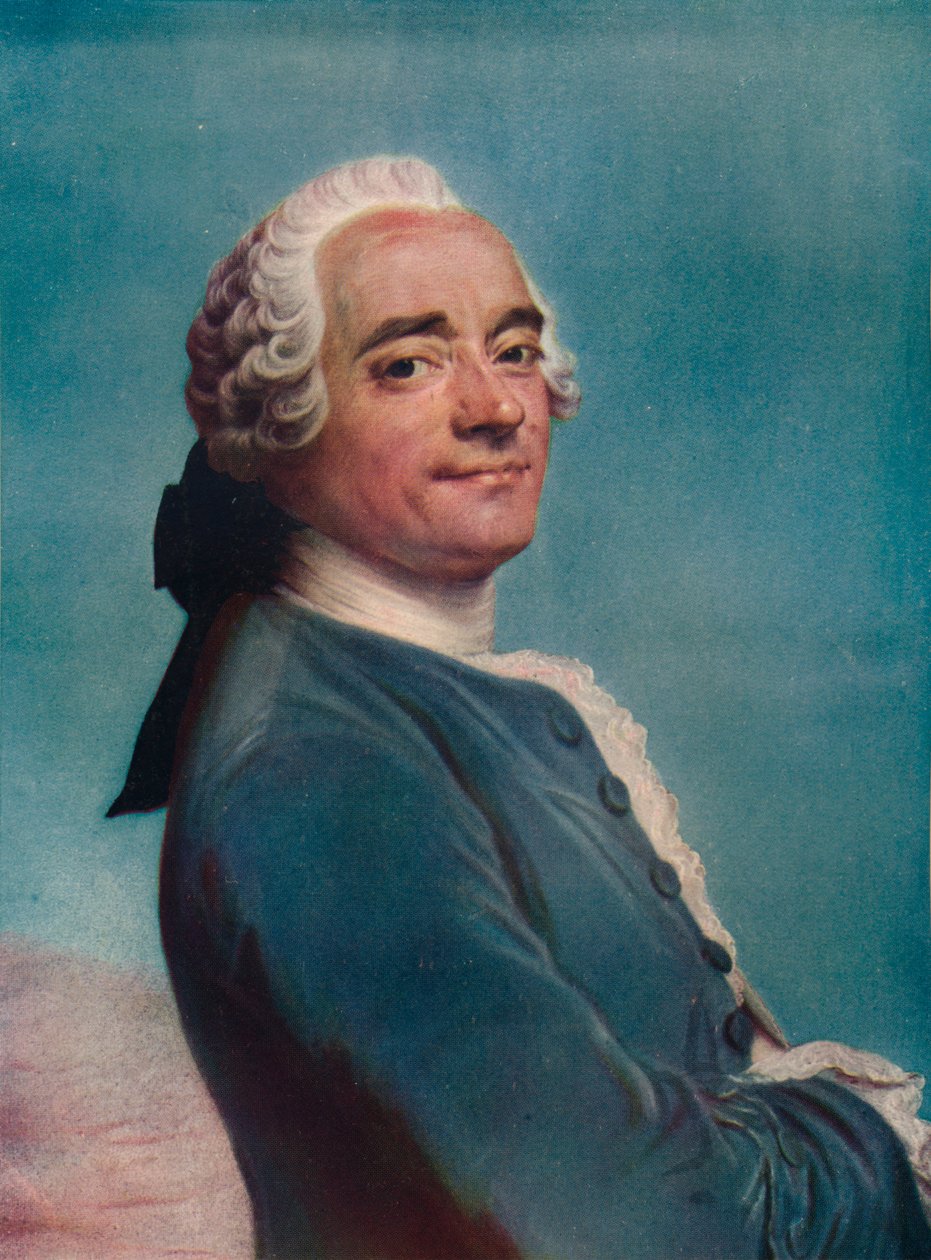 Omakuva ja Lace Jabot, c1750 tekijältä Maurice Quentin de La Tour