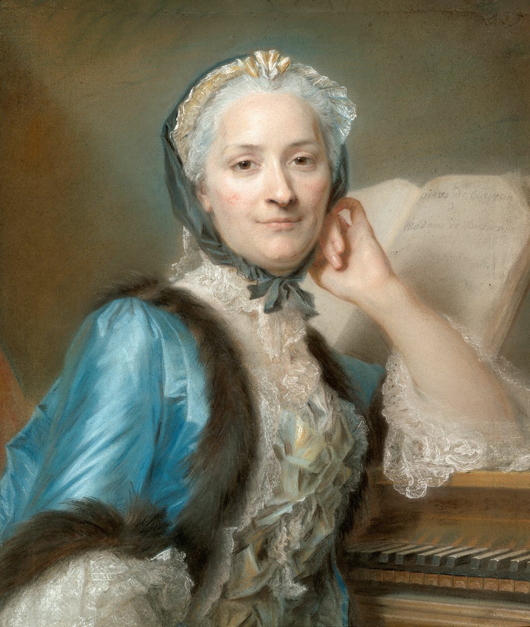 Muotokuva Madame Anne-Jeanne Cassanéa de Mondonville, Boucon (1708-1780) tekijältä Maurice Quentin de Latour
