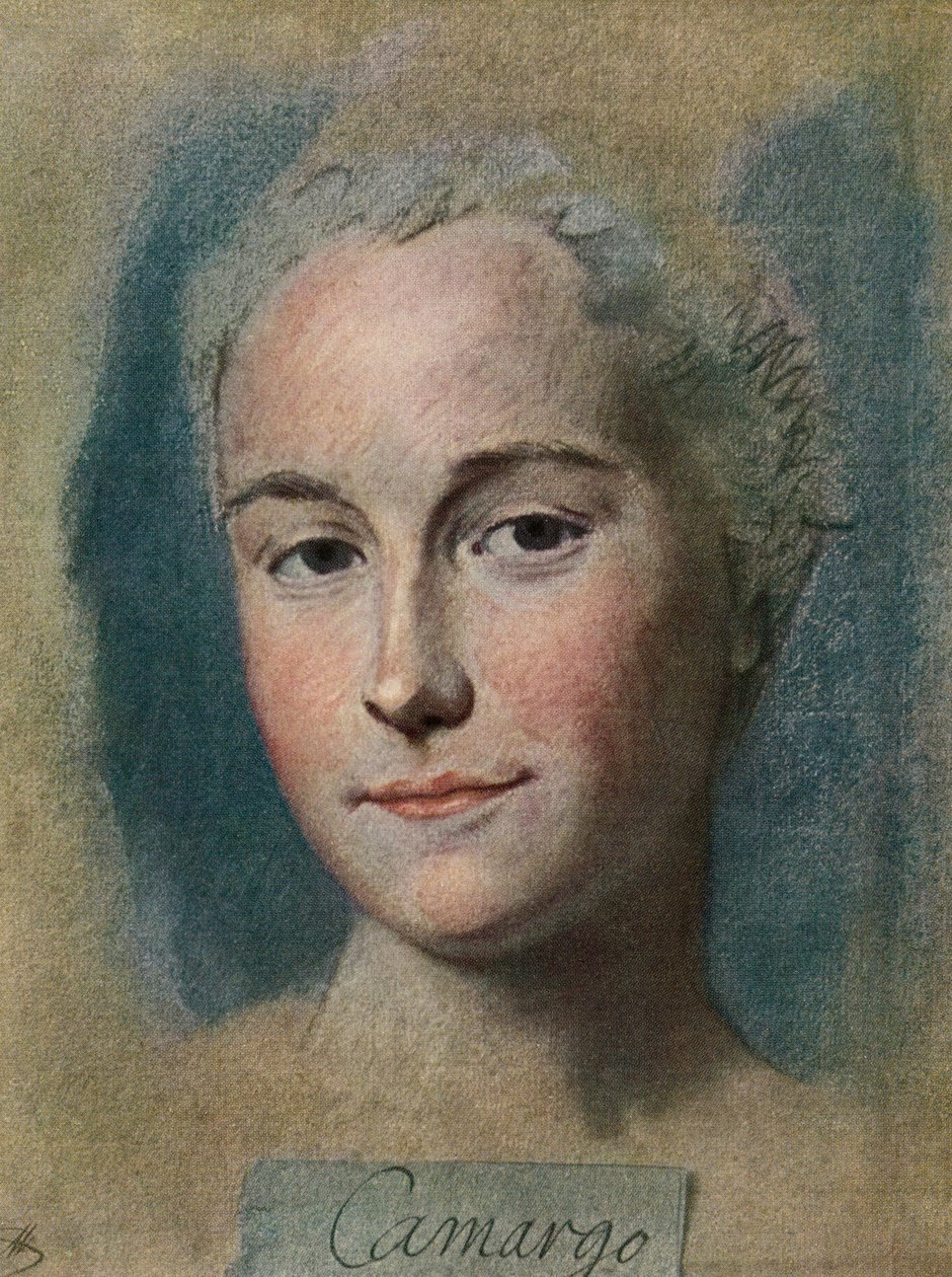 Marie Anne de Cupis de Camargo, La Tour, pub.1920 tekijältä Maurice Quentin de la (after) Tour