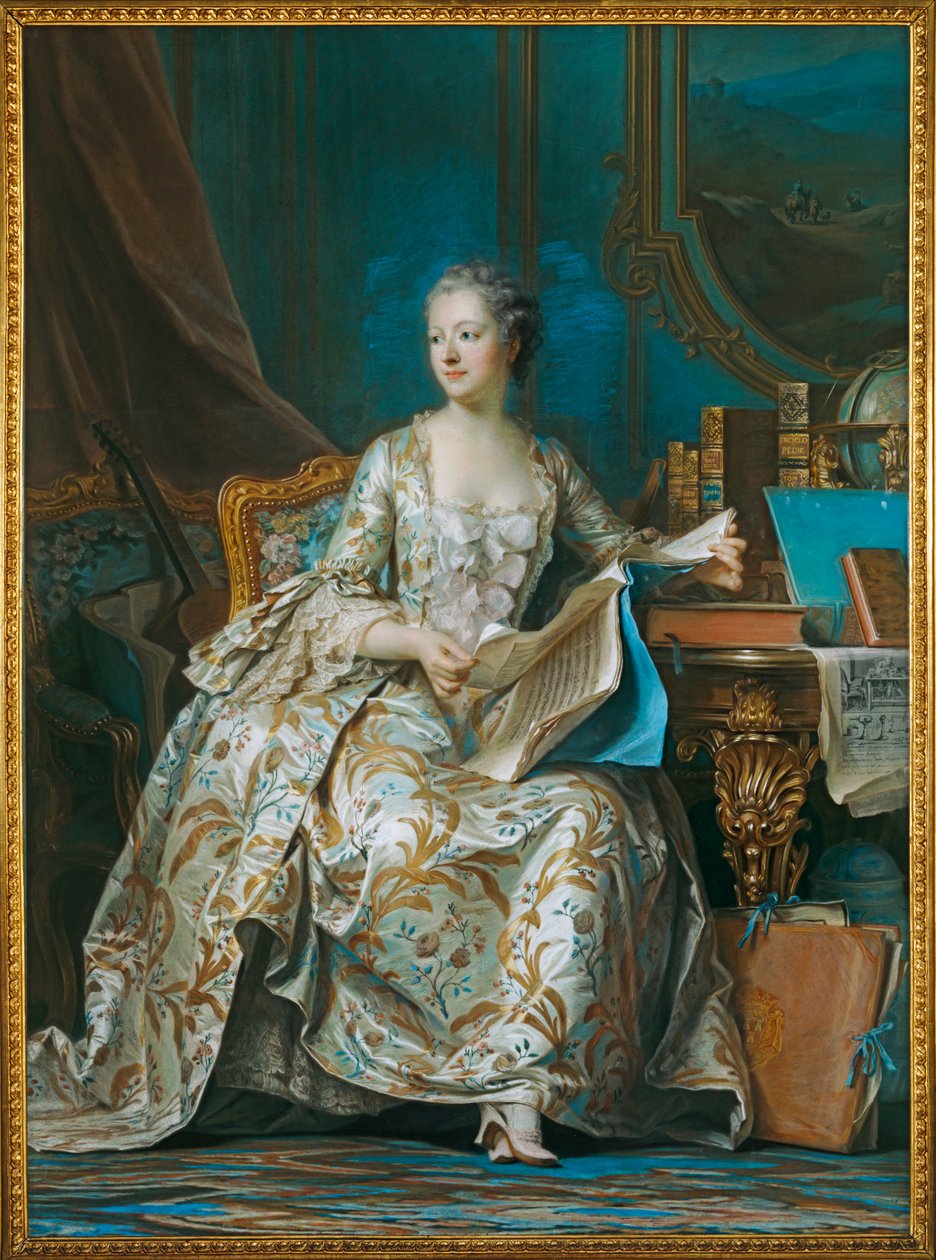 La marquise de Pompadour, kuningas Ludvig XV:n vaikutusvaltainen rakastajatar ... tekijältä Maurice Quentin de La Tour