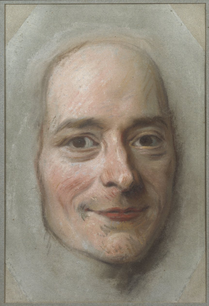 Muotokuva Francois Marie Arouet de Voltairesta (1694-1778), La Tour, Maurice Quentin de (1704-1788). Pastelli paperille. Koko: 26,5x18 cm. Tukholman kansallismuseo tekijältä Maurice Quentin de La Tour