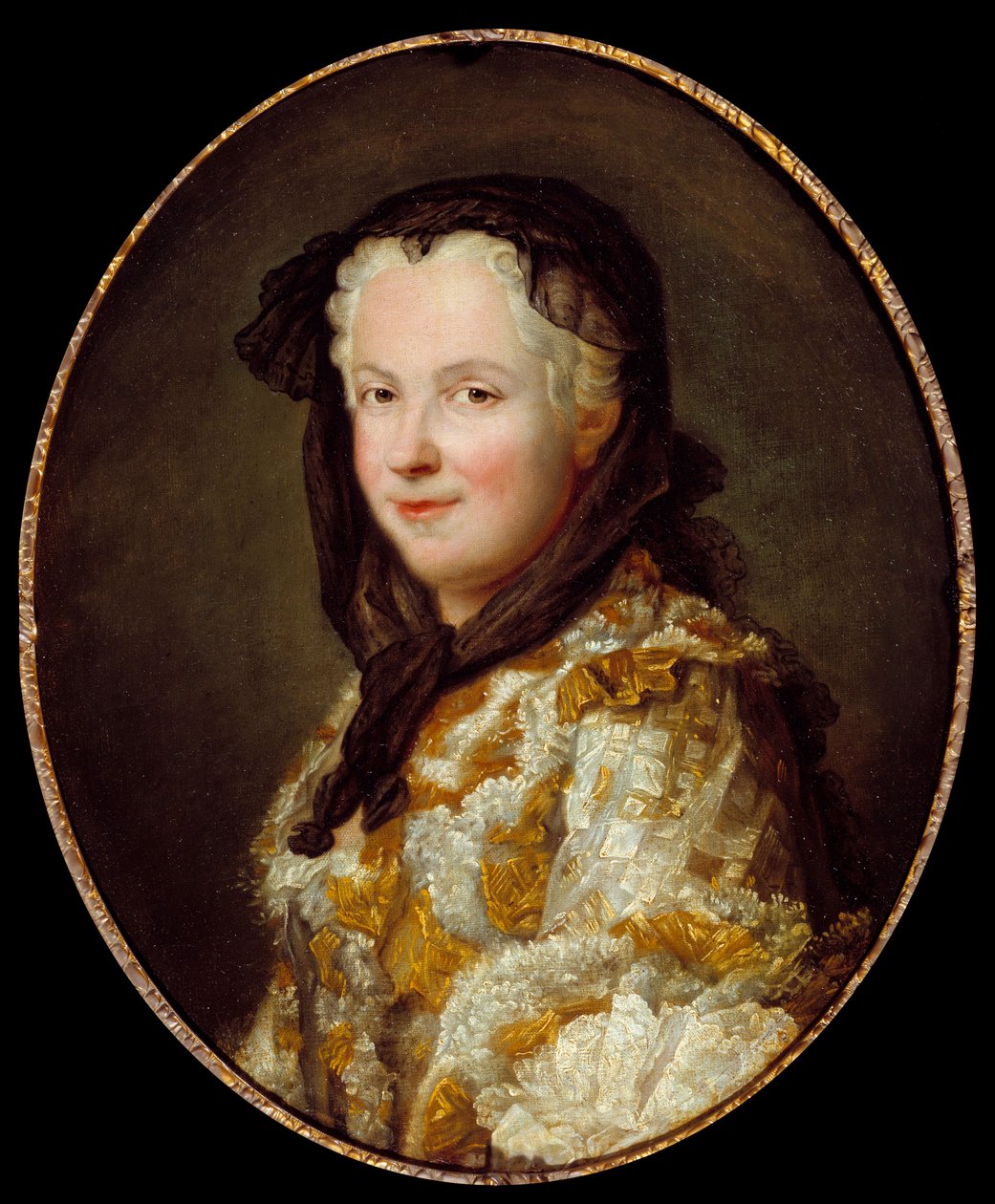 Muotokuva Marie Lesczinskasta (Lesczynska) (1703-1768) Ranskan kuningatar Maurice Quentin Delatourin maalaus Quentin De La Tour tai Quentin De Latour (1704-1788) 1700-luvun su. 0,6x0,5 m tekijältä Maurice Quentin de La Tour