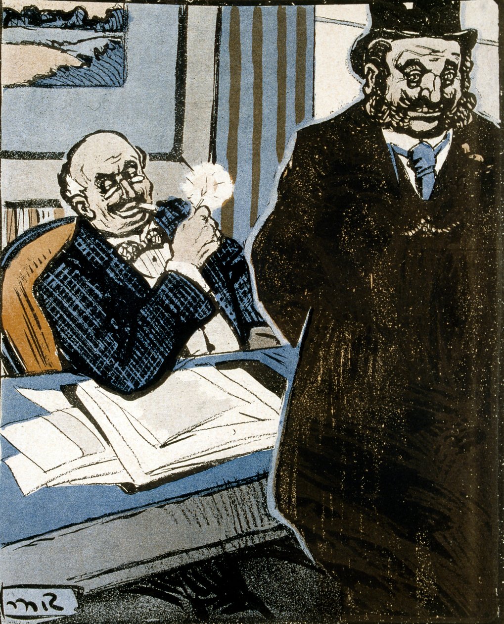 Karikatyyri voilautasessa tekijältä Maurice Radiguet