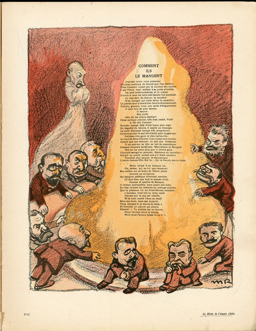 The Butter Plate, numero 195, Satiirinen väreissä tekijältä Maurice Radiguet