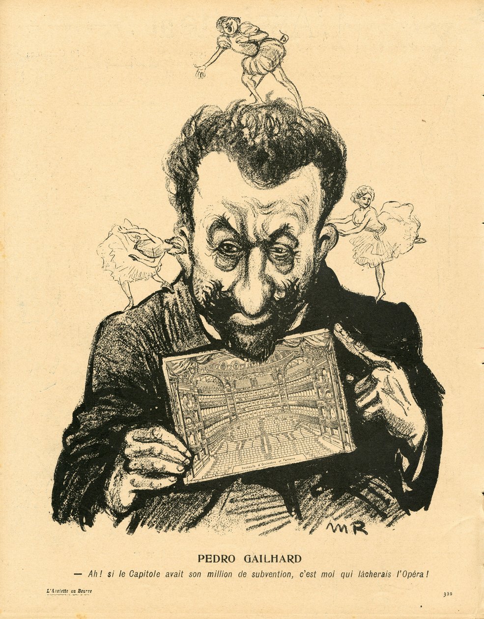 The Butter Plate, numero 229, Satiirinen väreissä tekijältä Maurice Radiguet