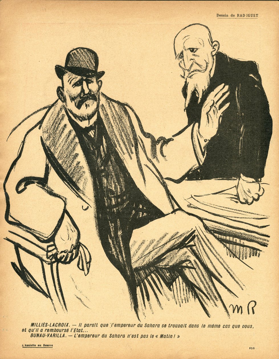 The Butter Plate, numero 353, Satiirinen väreissä tekijältä Maurice Radiguet