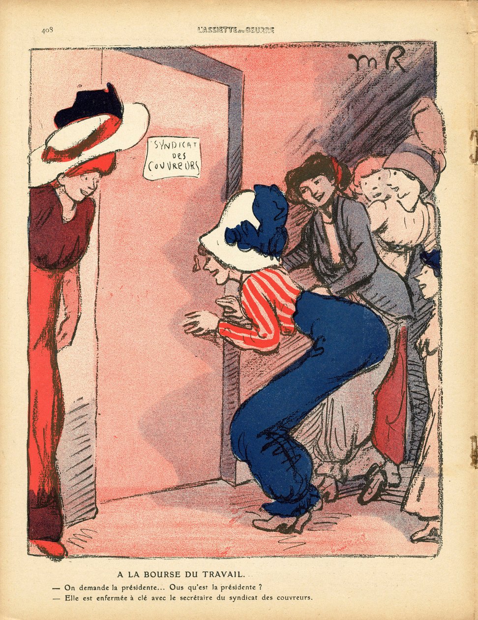 The Butter Plate, numero 494, Satiirinen väreissä tekijältä Maurice Radiguet