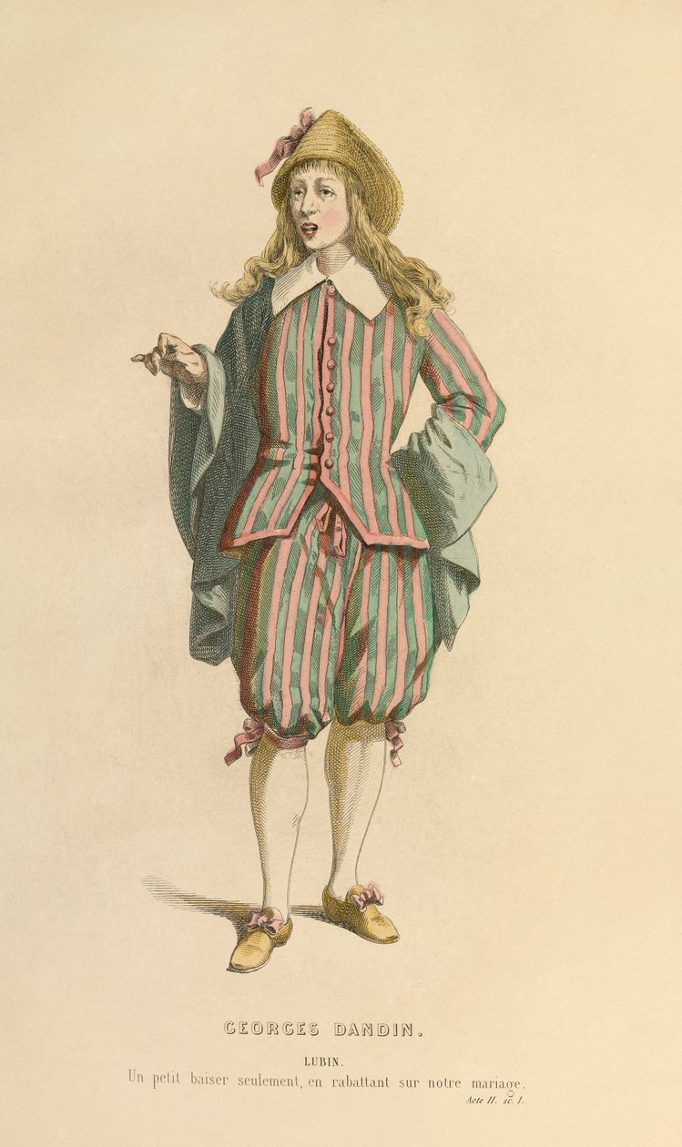 Puku Lubinin rooliin, noin 1868 (kaiverrus). tekijältä Maurice Sand