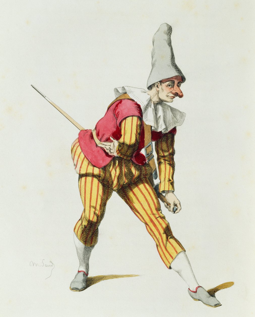 Giangurgolo vuonna 1625, kirjoittanut Maurice Sand (1823-1889) tekijältä Maurice Sand