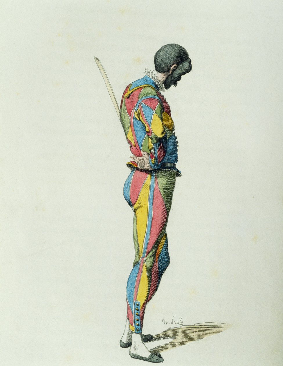 Harlequin vuonna 1858, kirjoittanut Maurice Sand (1823-1889) tekijältä Maurice Sand