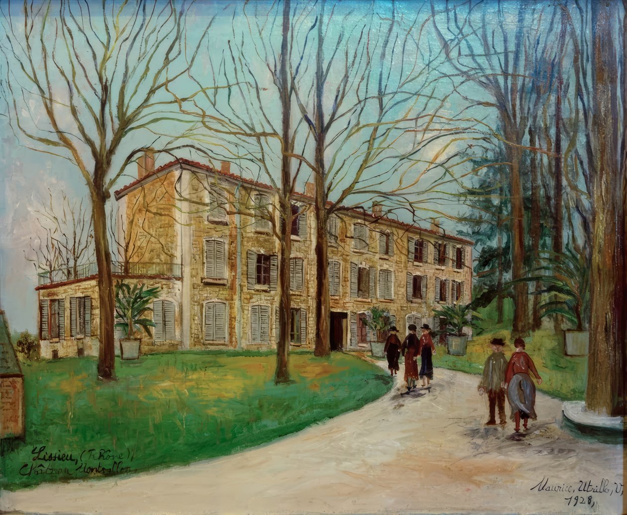 Montvallonin linna Lissieussa (Rhône) tekijältä Maurice Utrillo