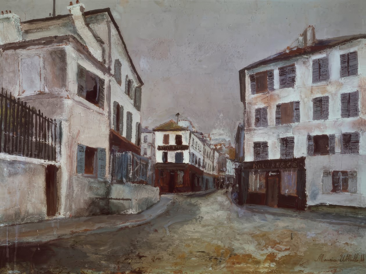 Rue Norvins -katu tekijältä Maurice Utrillo