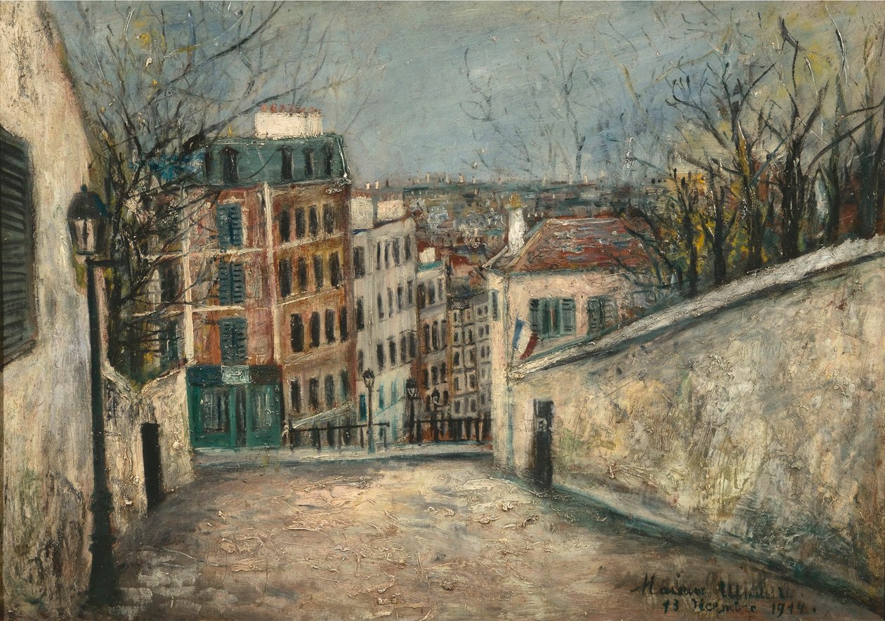 Rue Du Mont-Cenis (Mont Cenis) Montmartressa tekijältä Maurice Utrillo