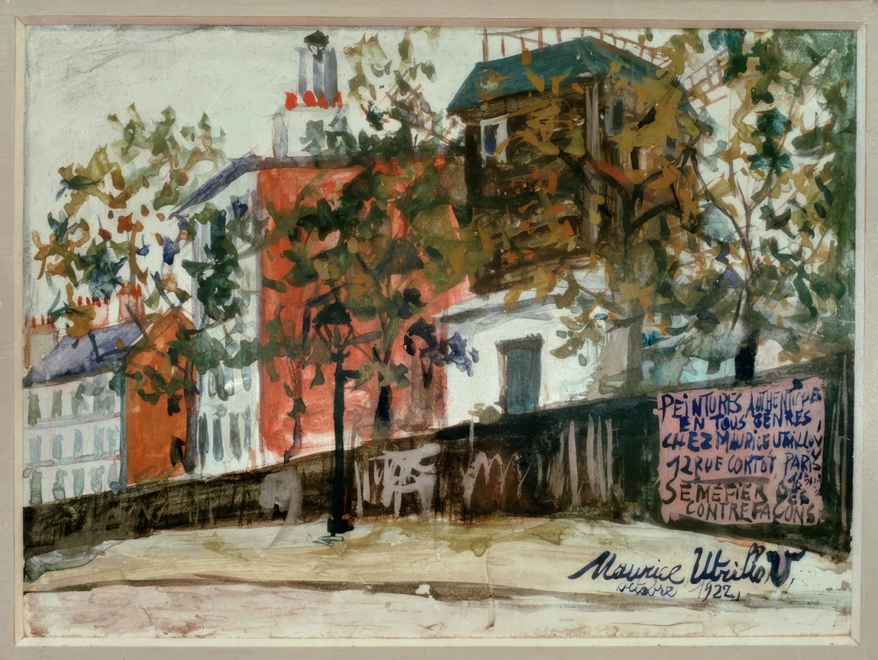Katu Montmartressa tekijältä Maurice Utrillo