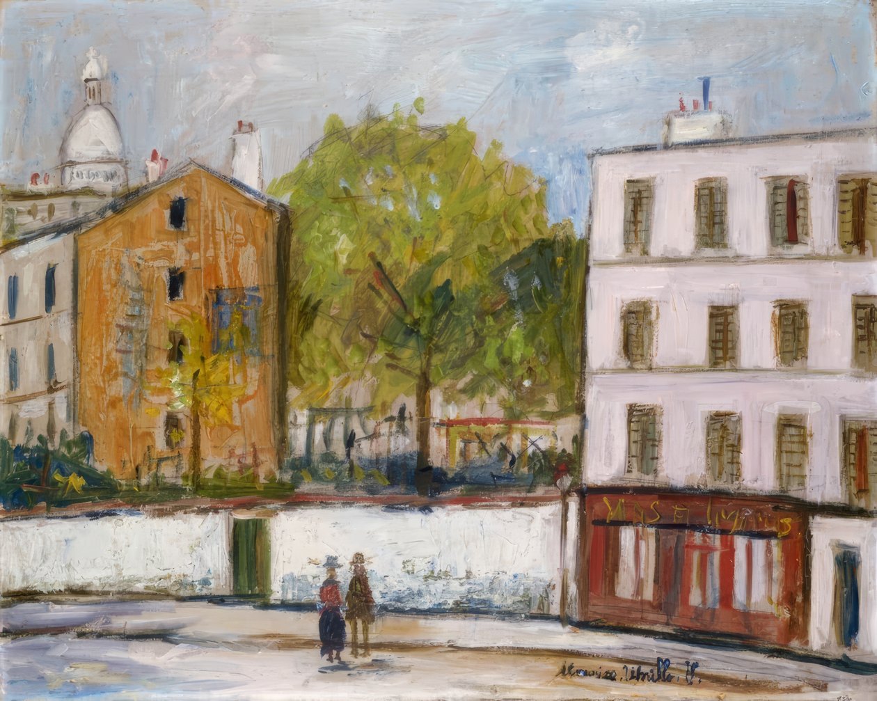 Katu Montmartressa tekijältä Maurice Utrillo