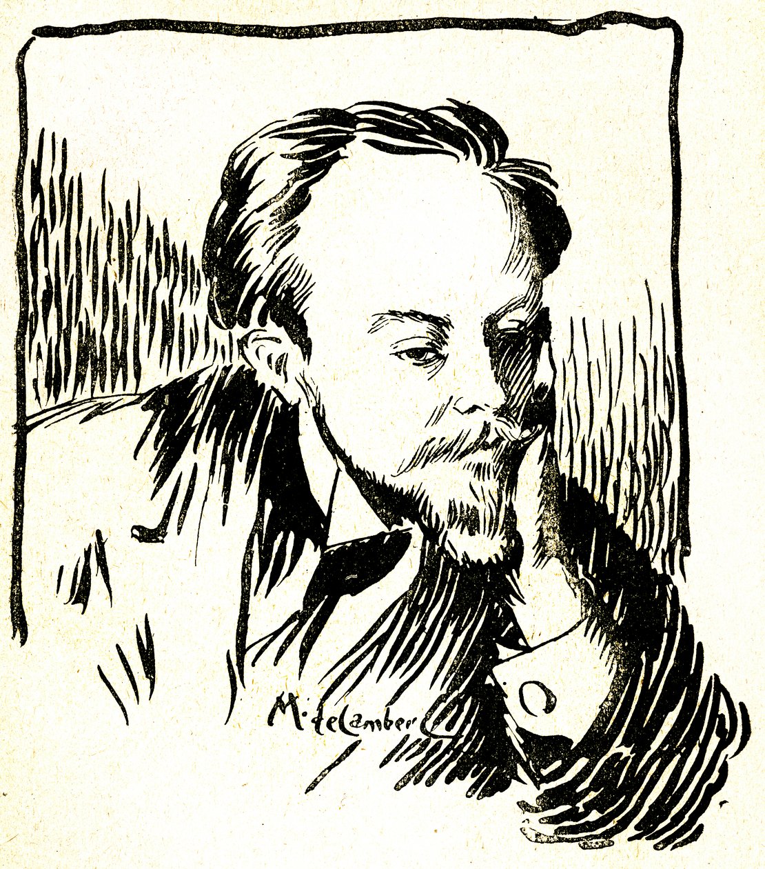 Gustave Le Rouge, noin 1899 (puukaiverrus). tekijältä Maurice Walter Edmond de Lambert