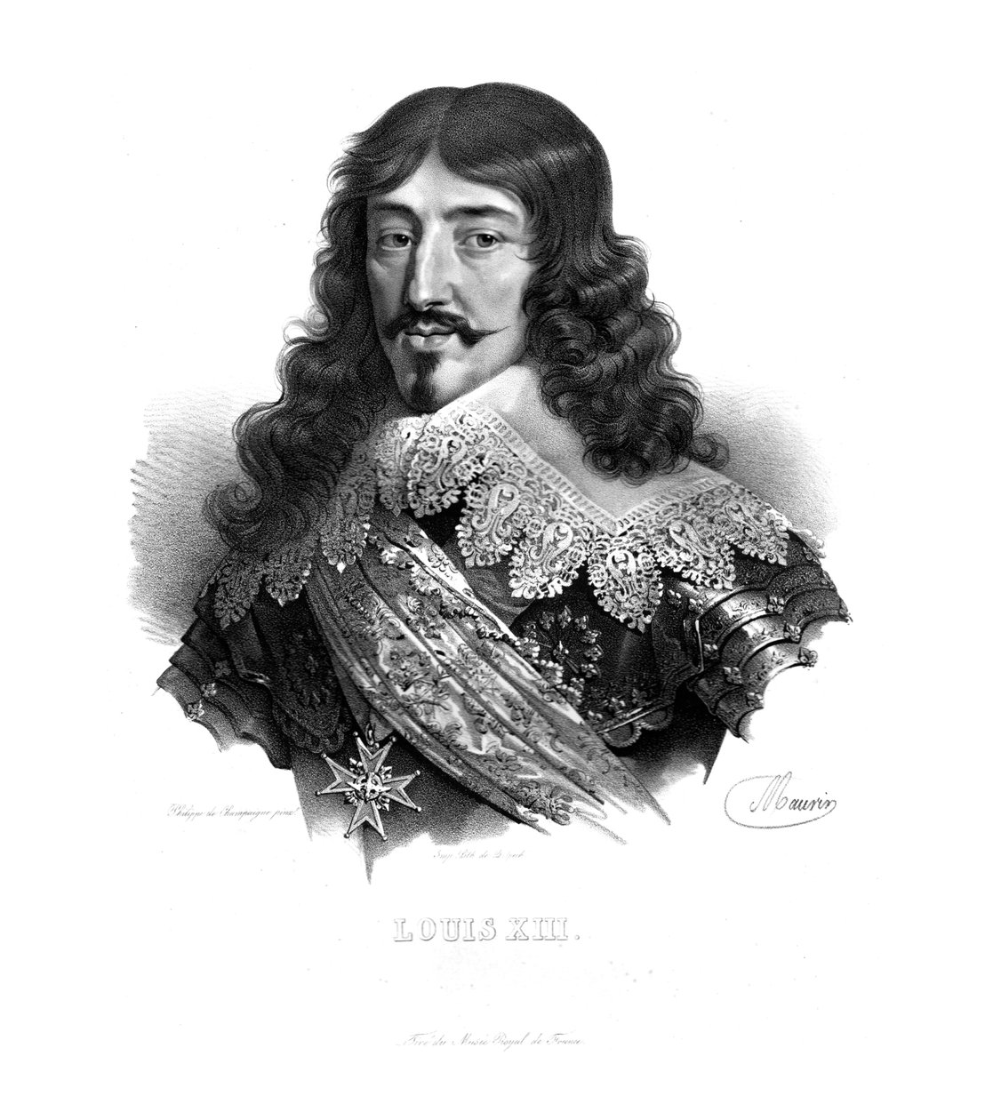 Ranskan kuningas Ludvig XIII, 1820-luku tekijältä Maurin