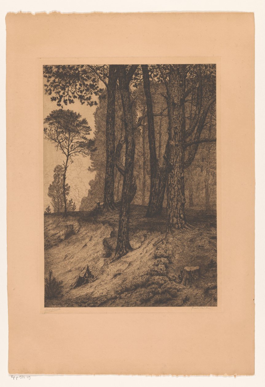 metsän reuna tekijältä Maurits van der Valk (signed by artist)