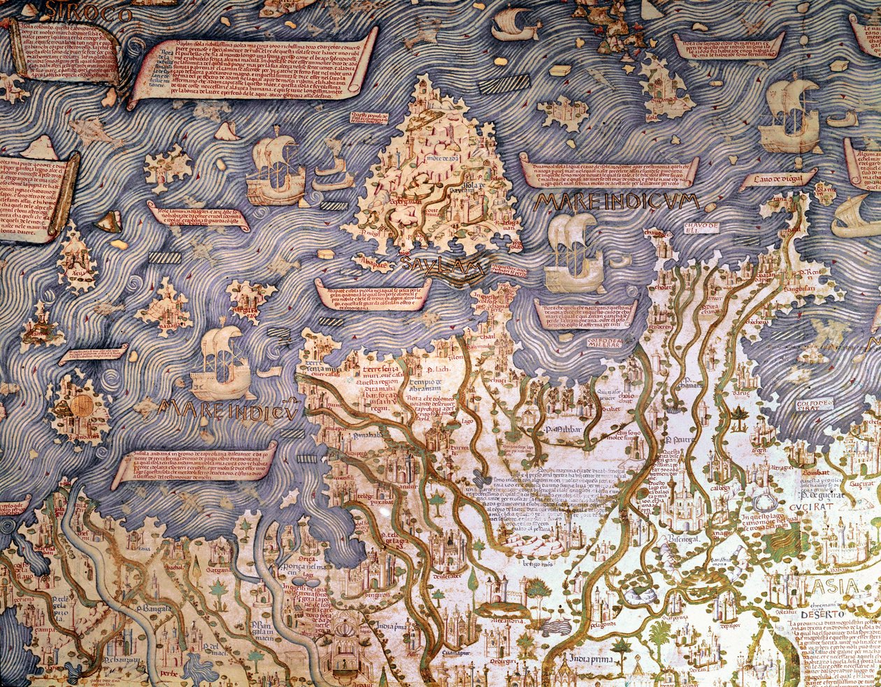 Näkymä Borneon saaristolle 1459 Biblioteca Marciana, Venetsia tekijältä Mauro Fra