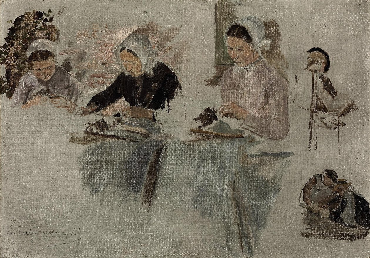 Brabanter Spitzenklöpplerinnen tekijältä Max Liebermann