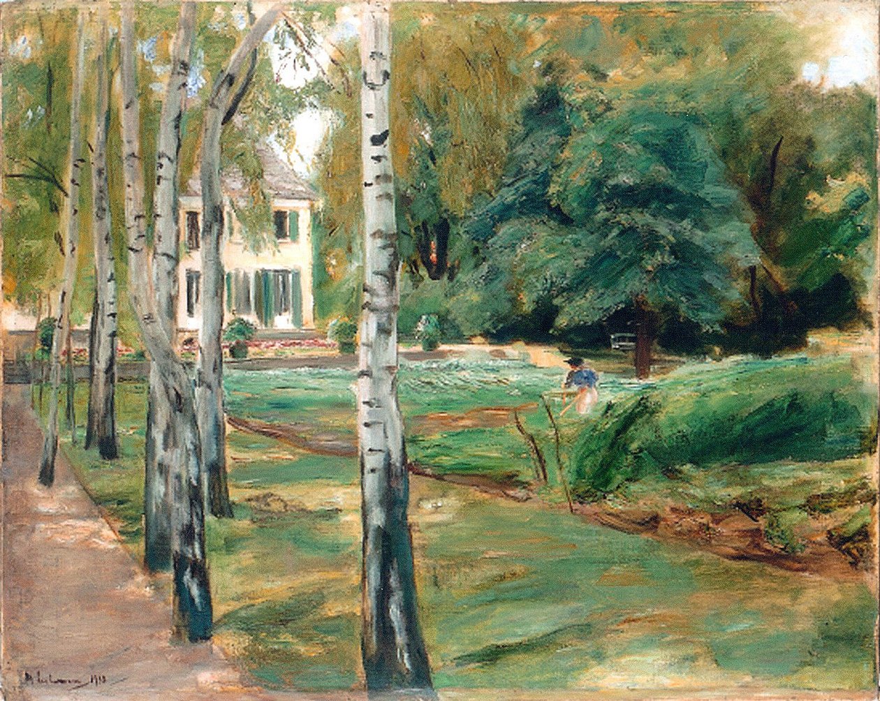 Die Birkenallee im Wannseegarten ja Westen tekijältä Max Liebermann