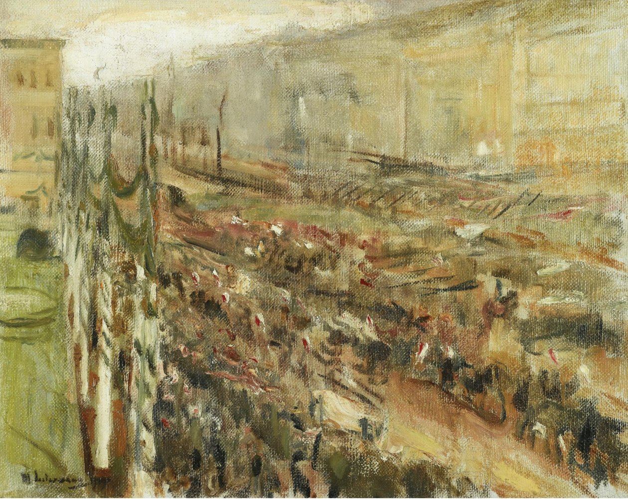 Einzug der Truppen auf dem Pariser Platz tekijältä Max Liebermann