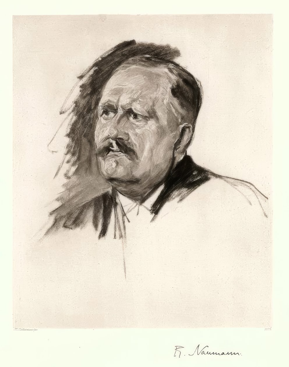 Fr. Naumann / Muotokuva von M. Liebermann tekijältä Max Liebermann